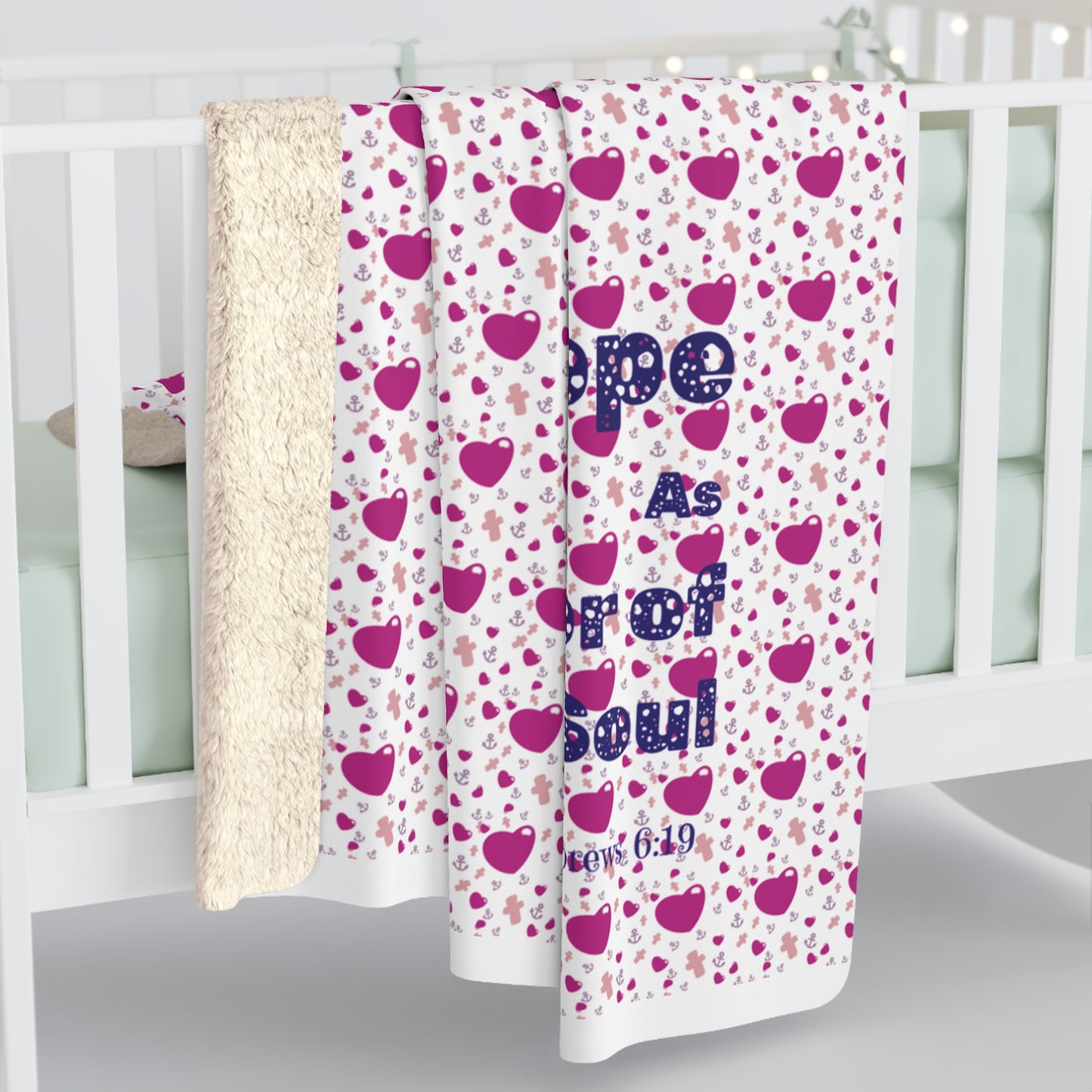 Sherpa Fleece Blanket - Hope as Anchor of Soul