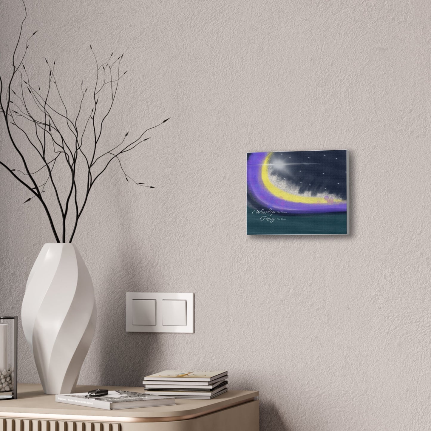 Canvas Stretched, 0.75"Worship Not Worry - Gifts a blessing