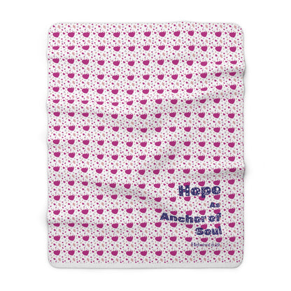 Sherpa Fleece Blanket - Hope as Anchor of Soul