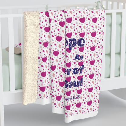 Sherpa Fleece Blanket - Hope as Anchor of Soul