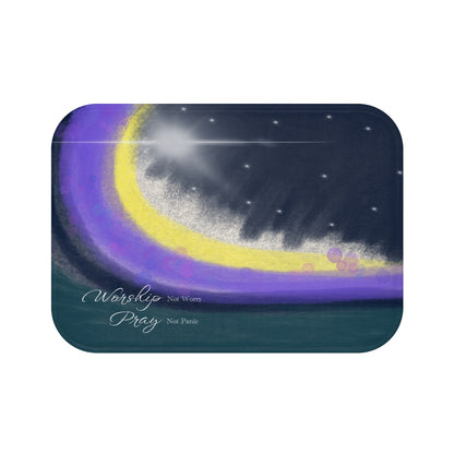 Worship Pray Bath Mat — Encouraging Bathroom Rug