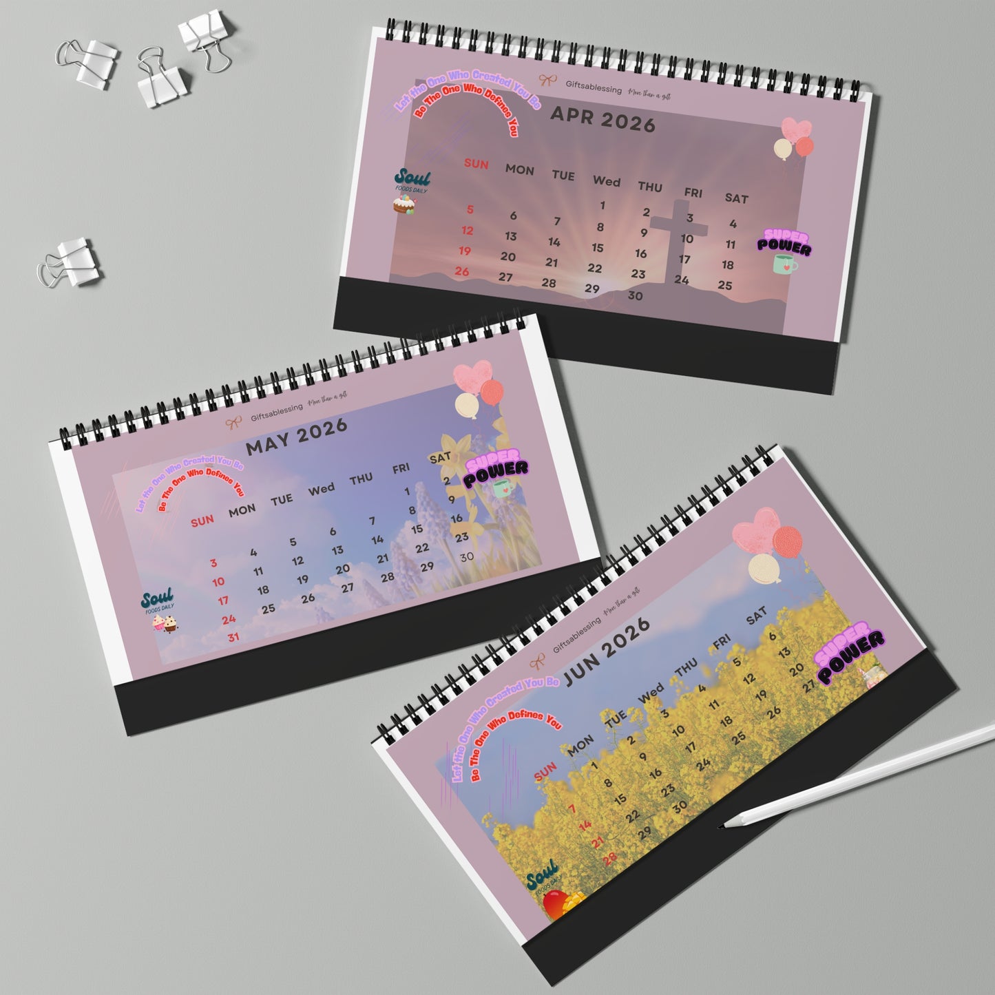 2026 Desk Calendar