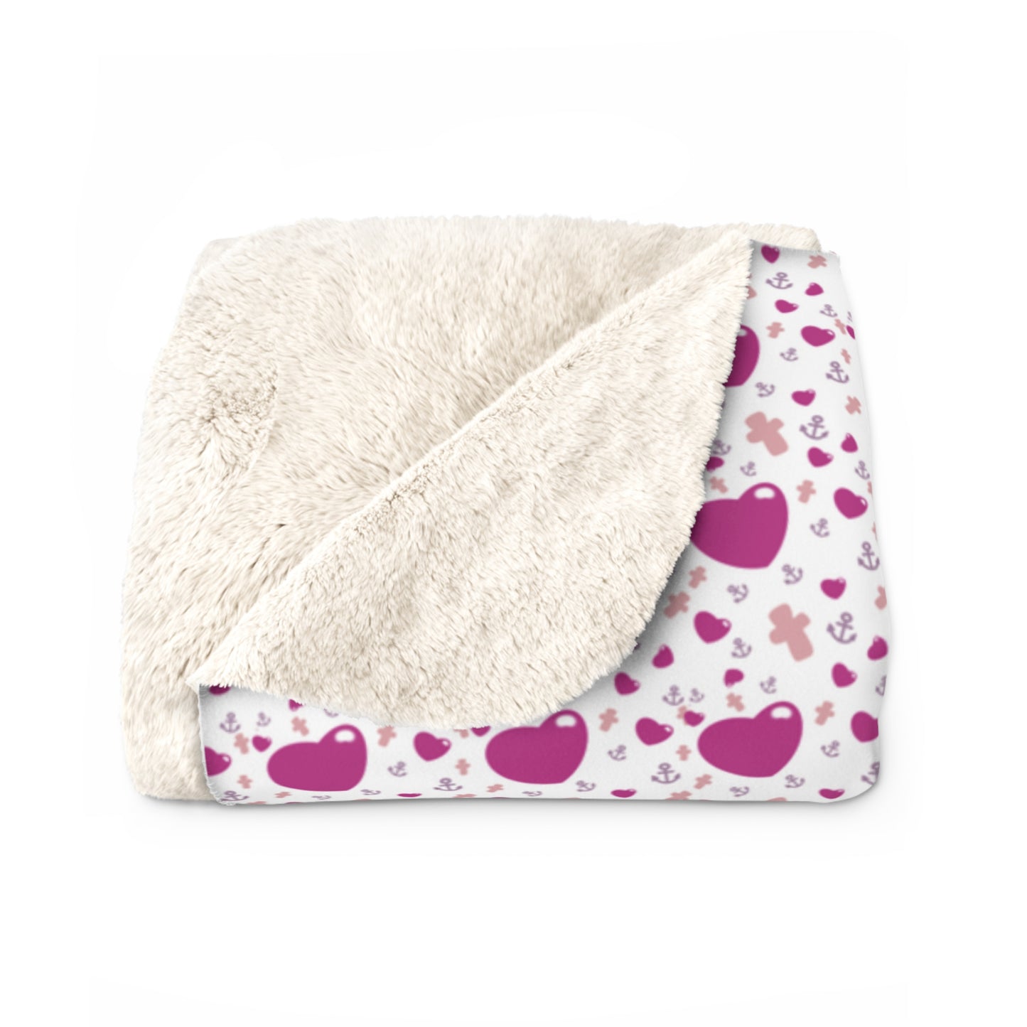 Sherpa Fleece Blanket - Hope as Anchor of Soul