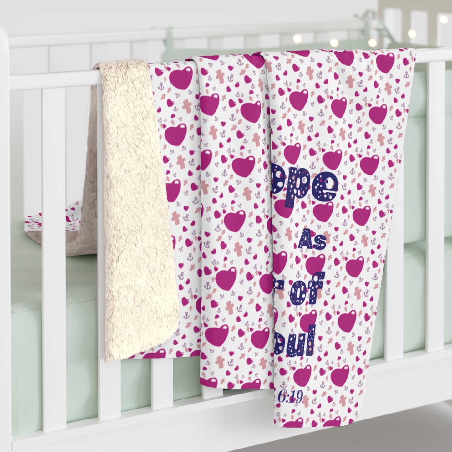 Sherpa Fleece Blanket - Hope as Anchor of Soul