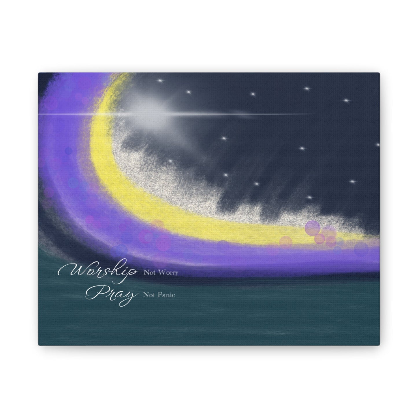 Canvas Stretched, 0.75"Worship Not Worry - Gifts a blessing