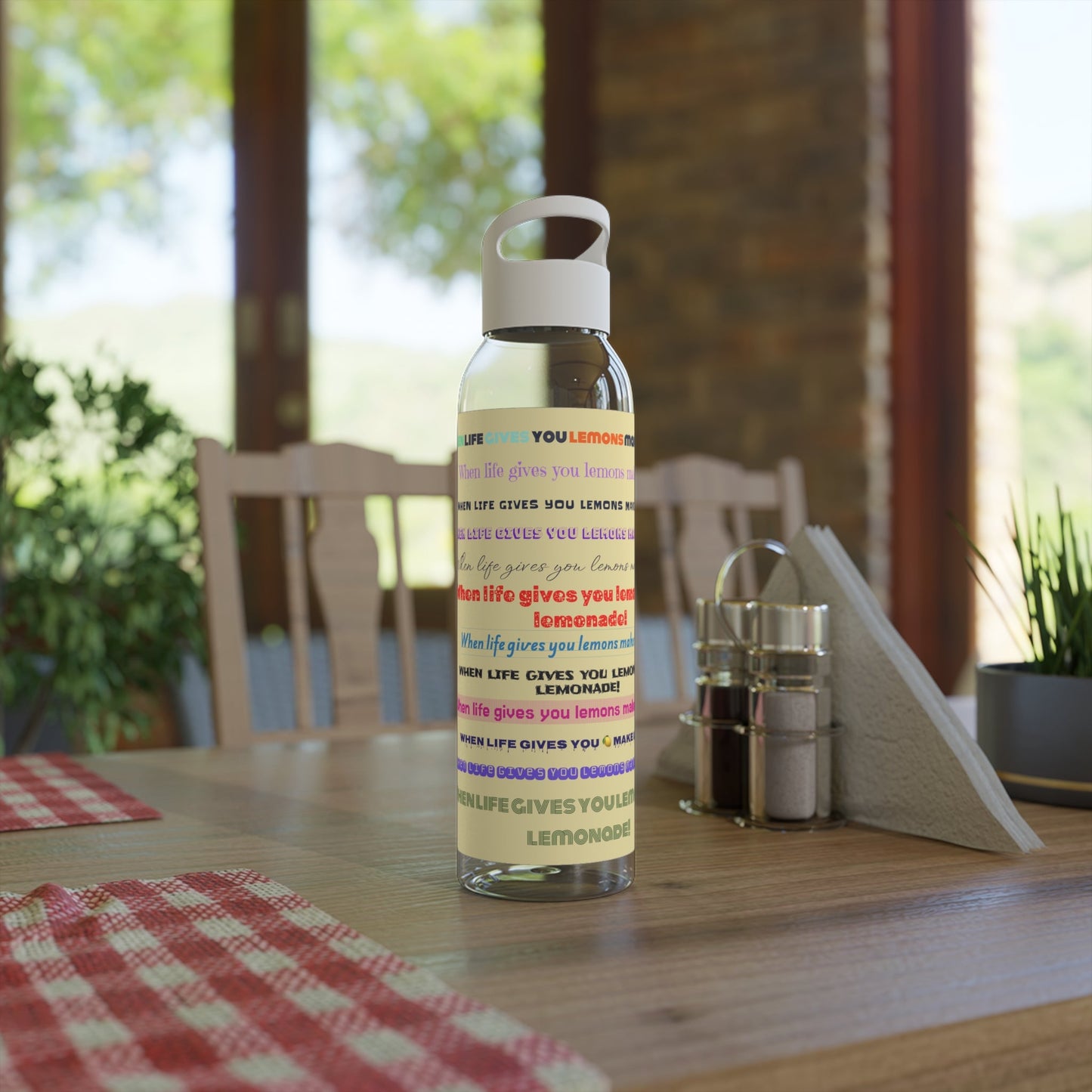 Water Bottle - “When life gives you lemons make lemonade’ - Gifts a blessing